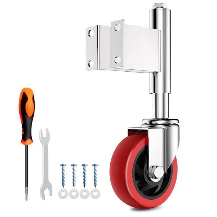 JLBD Roue à Ressorts Charge Lourde,roulettes de Portail pivotantes en polyuréthane de 75/100mm