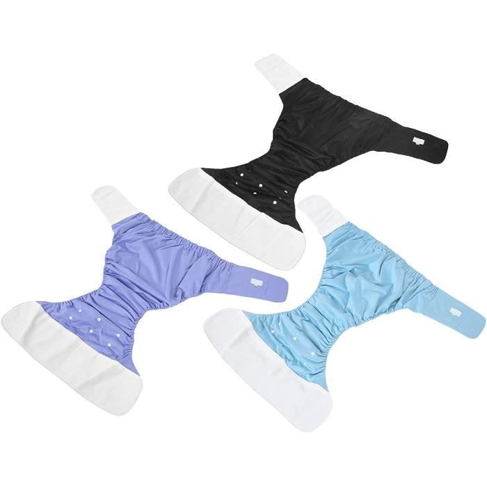 Couches Lavables Pour Adultes – Culotte Incontinence Réglable, Respirante Et Ultra-Absorbante (Bleu)