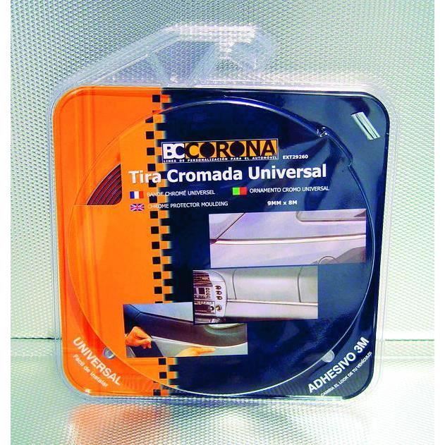 Bande chromee adhesive - 9mm x 8m - 3M - BC Corona