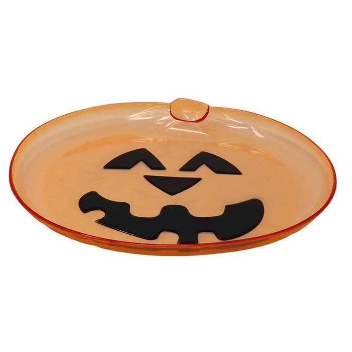 Assiette - Multicolore - Citrouille - 32X28 cm - Compatible lave-vaisselle - 1 pièce