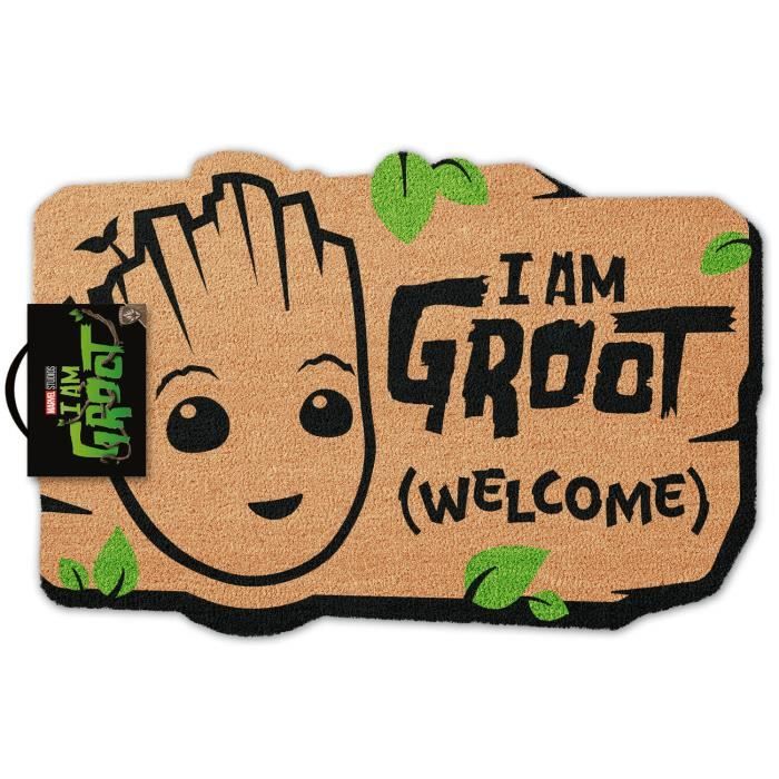 Paillasson - Marvel - Groot - Fibre de coco - Antidérapant PVC - Rectangulaire