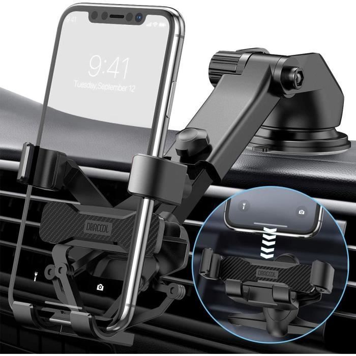 Noir Porte-T/él/éphone avec Fixation Magn/étique Fiable pour Tableau de Bord et Grille d/’A/ération ESR Support de T/él/éphone Magn/étique en Voiture Compatible avec iPhone 12//12 Pro// 12 mini//12 Pro Max