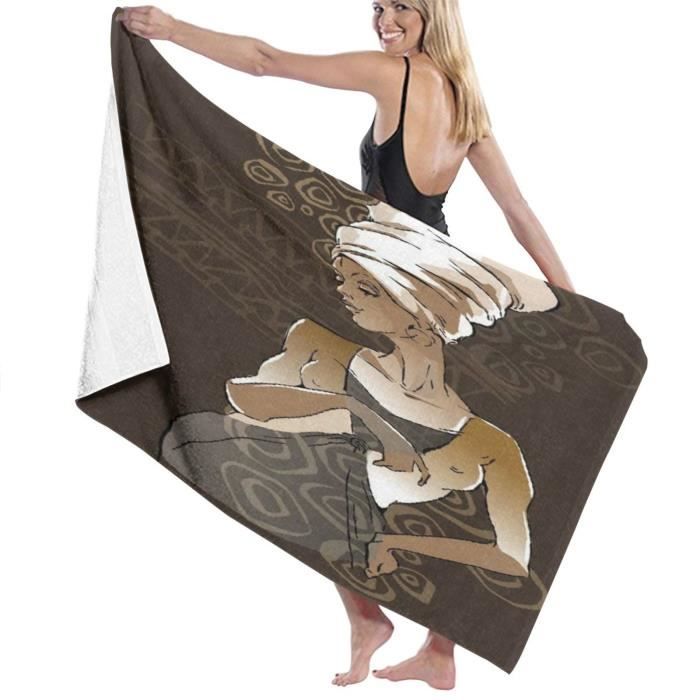 serviette de toilette douce et absorbante pour la cuisine la maison la salle de bain Qmin Serviette de toilette pour femme africaine noire à séchage rapide à suspendre pour le visage