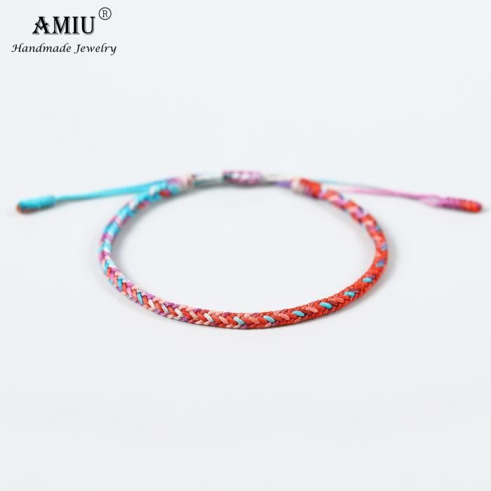 Bracelets Style Tibétain Colorés - Alliage Gris - Neufs Sans Emballage - Marque Générique