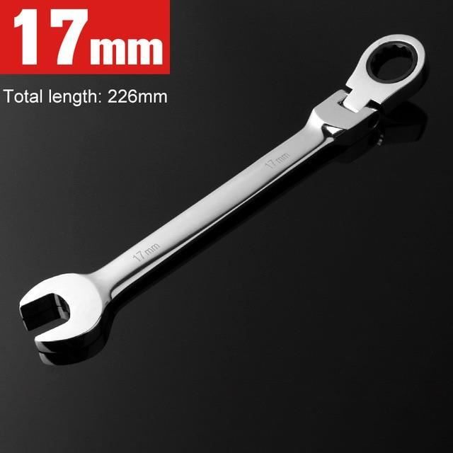 Jeu De 6 Clés à Cliquet à Tête Fixe Silverline - Dimensions 8 à 17mm - Neuf