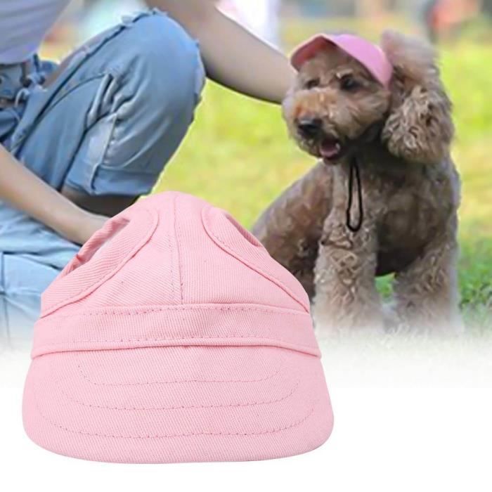 Comparer les prix de ZJCHAO casquette de chien Chapeau de Baseball Extérieur Réglable d’été de Voyage pour Chien Chat de Compagnie (Rose M)