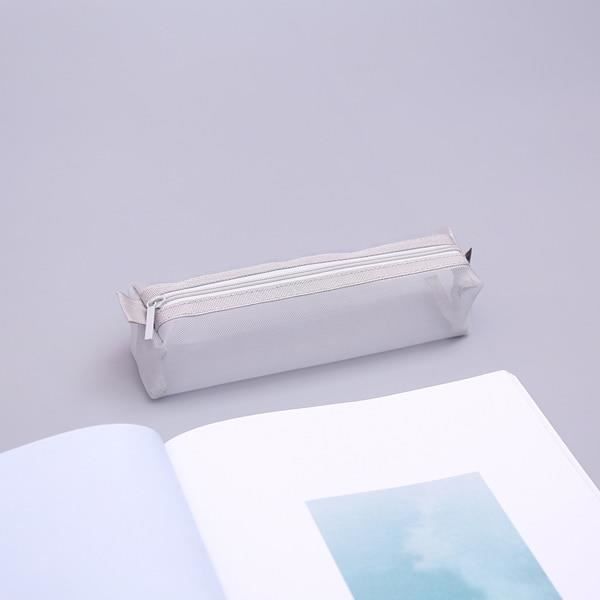 Trousse En Maille Transparente Zip 20x12 Cm - Légère Et Spacieuse Pour école Et Bureau