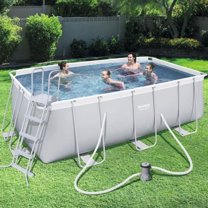 Piscine tubulaire rectangulaire power steel 7,32 x 3,66 x 1,32 Bestway