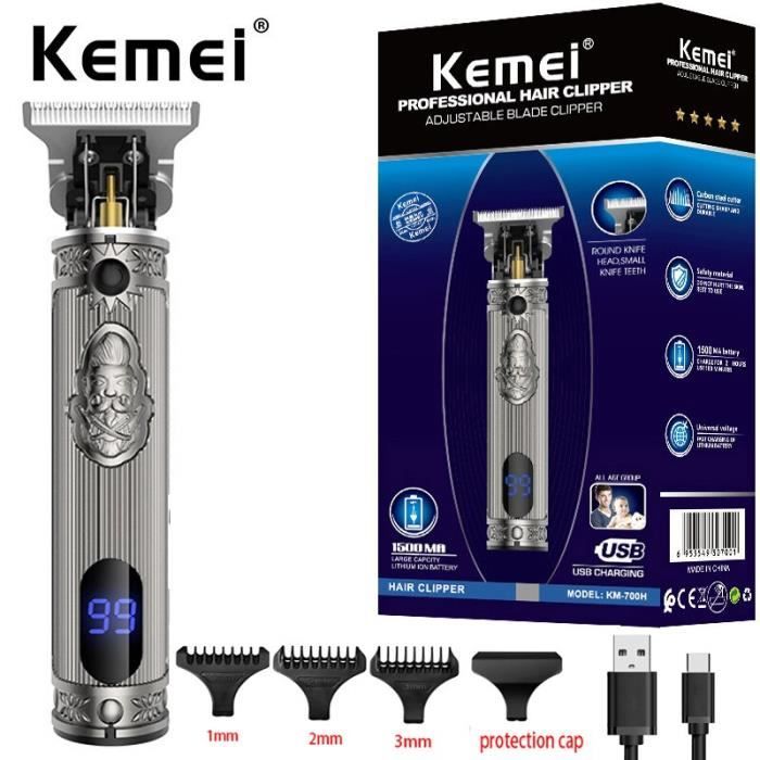 Avec boîte Kemei – tondeuse à cheveux électrique pour salon de coiffure, rasoir professionnel pour couper les