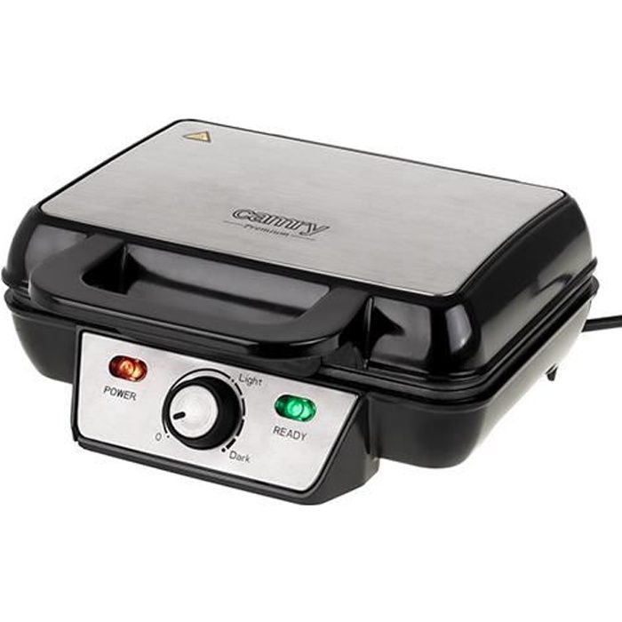 Gaufrier - Camry - CR 3046 - 1600W - Plaques antiadhésives - Contrôle de température