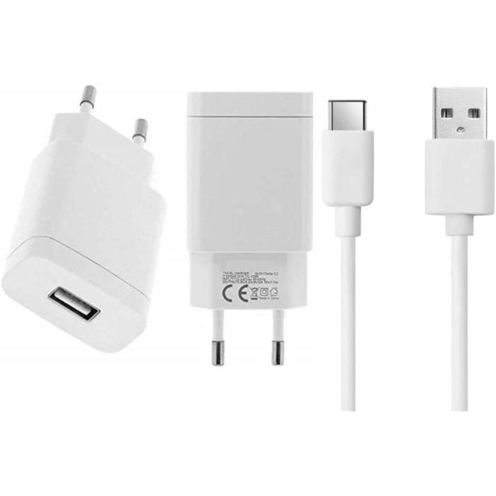 Chargeur Secteur Mural + Cable Usb Type C Ultra Rapide Compatible Pour