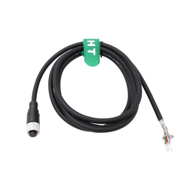 Câble M12 4 Broches Femelle - 1 M, Codage A, Droit, IP67 - Pour Capteurs, Automatisatio