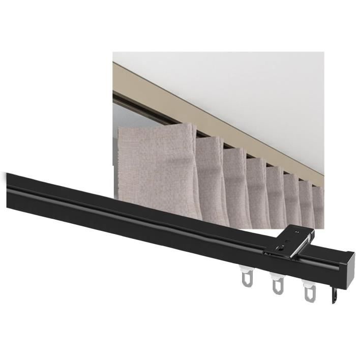 4 Supports Tringle Rideau Plafond En Alliage D'Aluminium - Fixation Robuste 26-32mm - Blanc