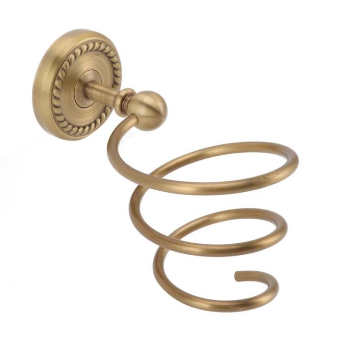Support Rétro Pour Sèche-cheveux Revêtement Bronze En Laiton Retro En Cuivre Massif Avec Decoupe Pour Montage Mural Durable Accessoire De 96143501
