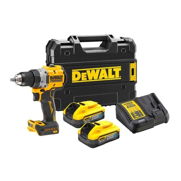 Perceuse à percussion DEWALT POWERSTACK 2 Batteries 18V 5Ah DCD805H2T QW