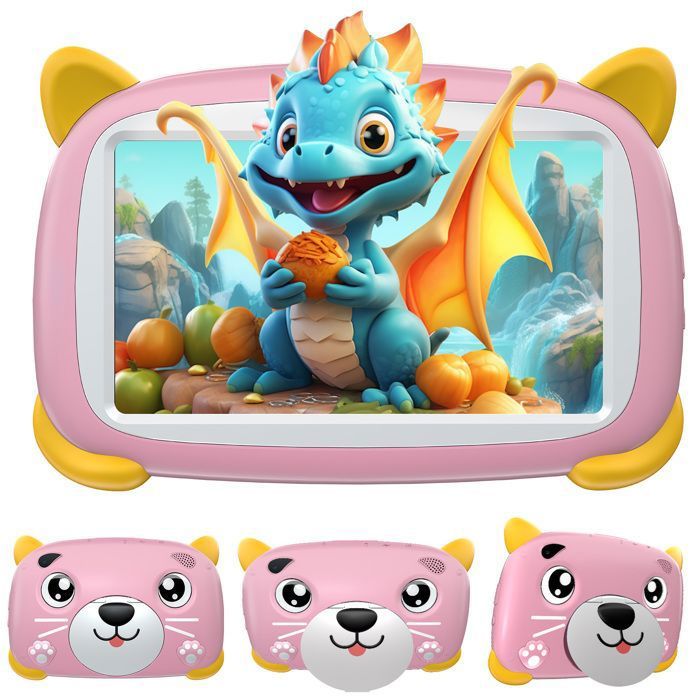 DOOGEE U7 Tablette Enfants 7 Pouces Android 14 4GO+32GO / TF 1TB Contrôle Parental Tablette Tactile Double Caméra/WiFi/Type