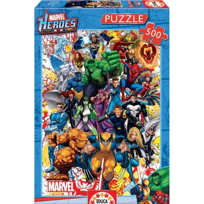 Puzzle Marvel 500 pièces - Educa - Les Héros de Marvel