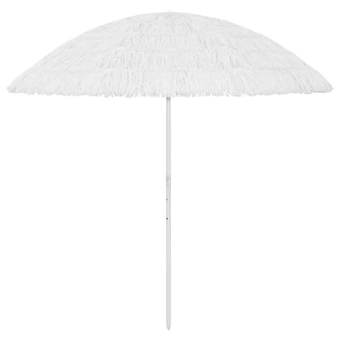 FDIT Parasol de plage Hawaii Blanc 300 cm FDI7843871882602