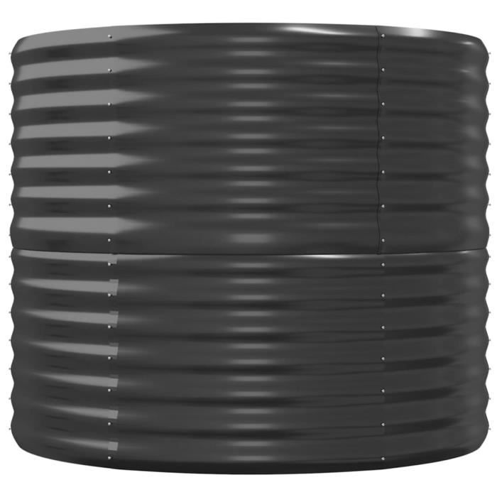 Jardinière Surélevée En Acier Enduit Anthracite – Grand Format 620x80x36 Cm | Pour Potager, Balcon, Terrasse | Résistante Aux Intempéries - 4