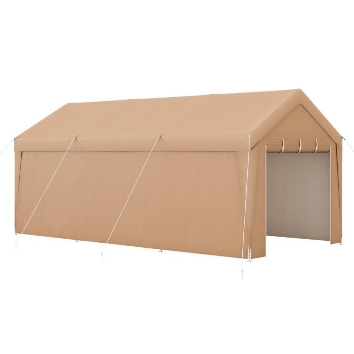 GOPLUS Tente Abri Garage 301 x 605 x 283 cm,Tente de Voiture Cadre en Acier, Garage Jaune - Cdiscount Jardin