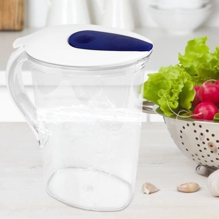 Carafe En Acrylique Transparent 1,2L Avec Couvercle - Pour Eau, Cocktails, Décoration De Table - 6