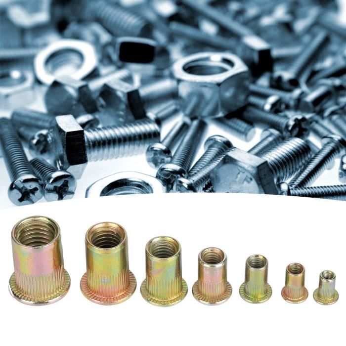 Écrous à riveter - GOTOTOP - Set 165PCs - Alliage de cuivre ...