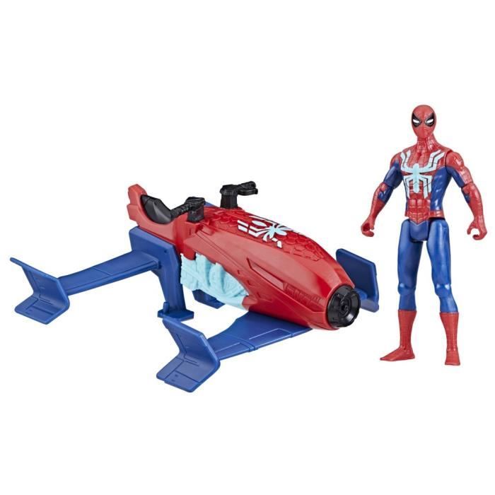 Coffret Spider-Man Hydro-Jet, figurine avec véhicule, Marvel Spider-Man, Epic Hero Series Web Splash