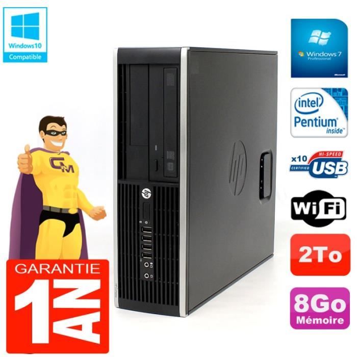 PC HP Compaq Pro 6200 SFF Intel G840 RAM 8Go 2To Graveur DVD Wifi W7