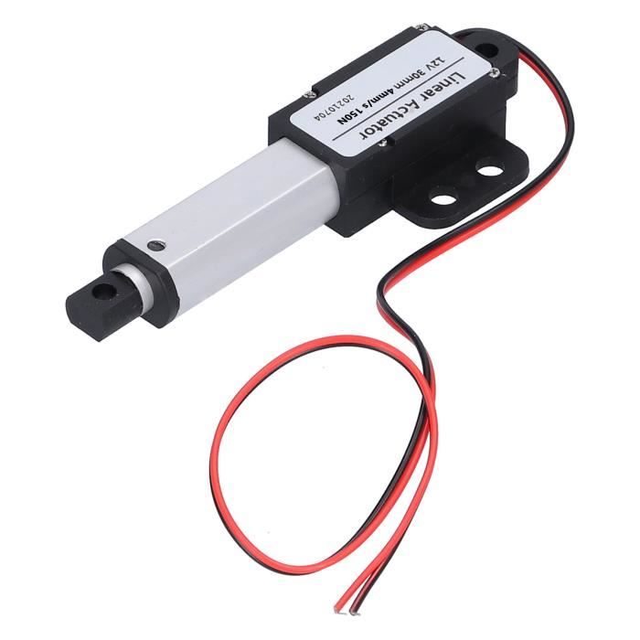Actionneur Linéaire 12V - Course 100mm, Force 150N, Vitesse 4mm/s, IP60 - Pour Machines Agricoles Et Industrielles