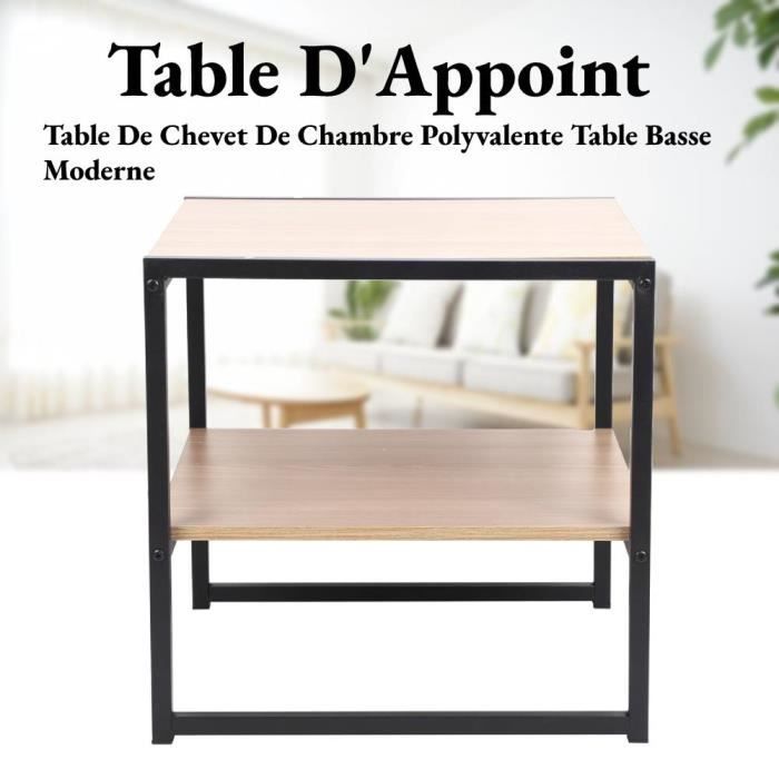 Etagère de rangement 50 x 50 x 50,5 cm avec tuyau de fer enduit de