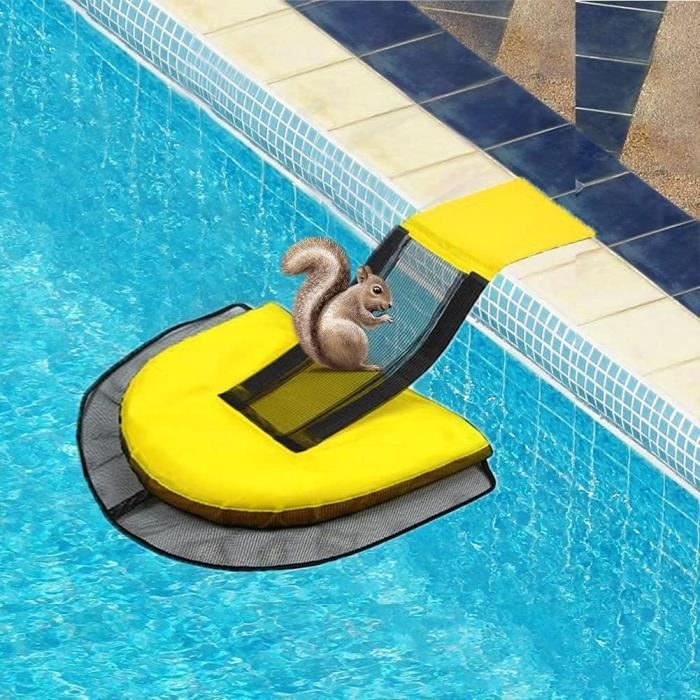 Meilleurs prix pour Rampe Dévasion de Sauvetage Gonflable à Piscine Filet de Sécurité Portable pour Lapin Oiseau Animal de Petite Taille-Jaune