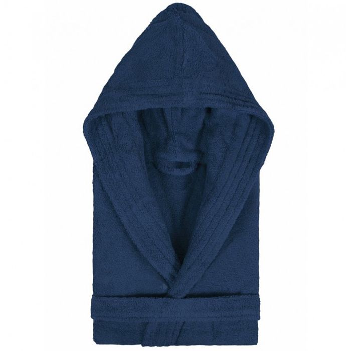 Poncho De Bain OM Logo Enfant 100% Coton OEKO-TEX 4/8 Ans Bleu Marine