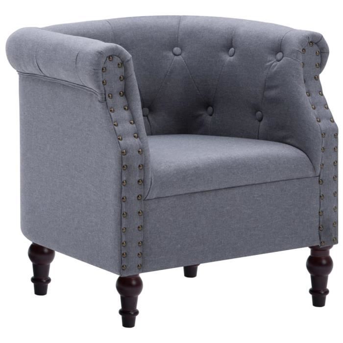 Homgeek Fauteuil Revêtement en Tissu pour Chambre à Coucher et Salon 9 x 9 x 9 cm Gris clair Homgeek Fauteuil Revêtement en Tissu pour Chambre à Coucher et Salon 9 x 9 x 9 cm Gris clair
