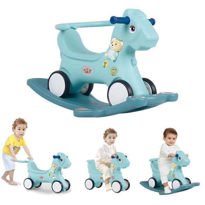 Cheval à bascule en plastique pour bébé - TECH DISCOUNT - petit bleu -  vision, coordination œil-main - 1-3 ans - Cdiscount Jeux - Jouets