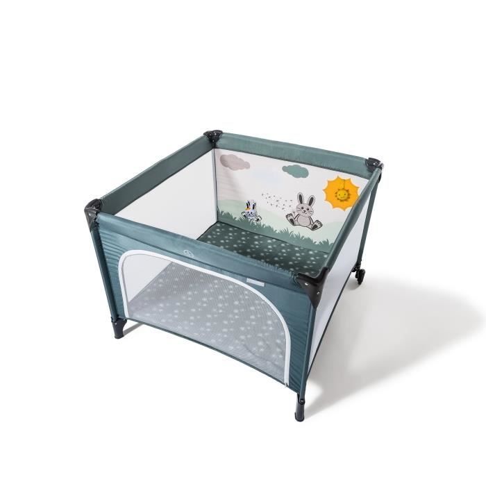 MAÏKA Parc Filet Bébé pliable 102 x 76 cm Motif prairie De la