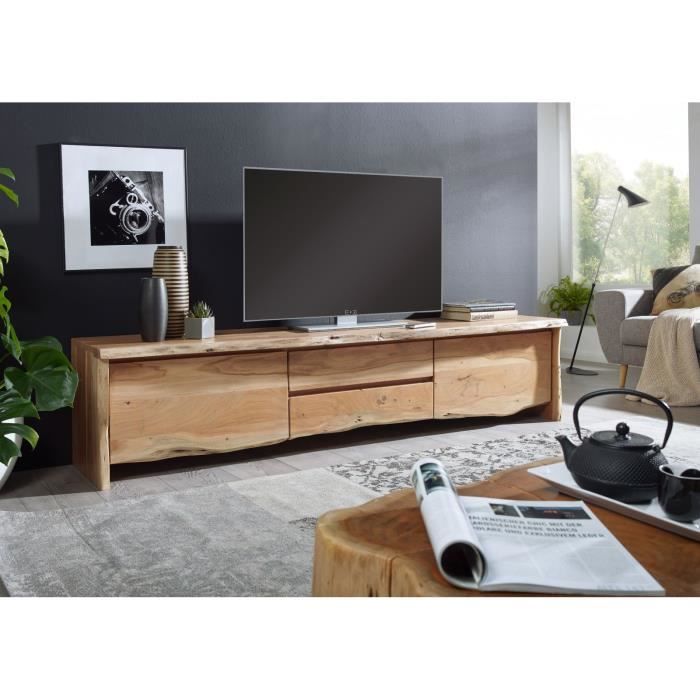 Meuble TV Pi en bois massif avec 3 portes 148 cm Meuble TV Pi en bois massif avec 3 portes 148 cm
