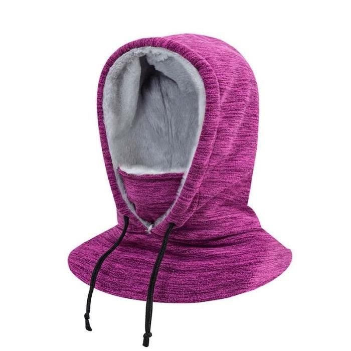 Balaclava - Femme - Cagoule de Ski - Doublure polaire - Fausse fourrure - Confortable et chaud