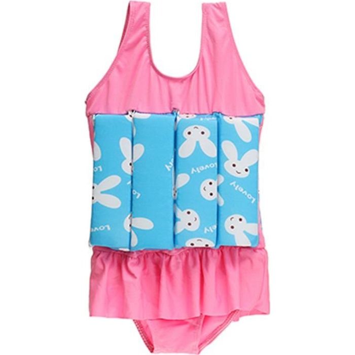 Surenhap Gilet Sauvetage Flotteur Pour Enfants Avec Maillot De Bain De Flottabilite Amovible Barboteuse Plage Bain Maillot De Bain Rose Cdiscount Pret A Porter