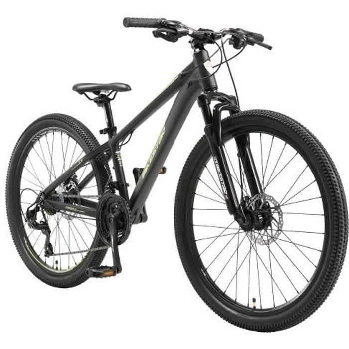 VTT BIKESTAR 26 Pouces 21 vitesses Shimano avec frein à disque Hardtail Noir Vert