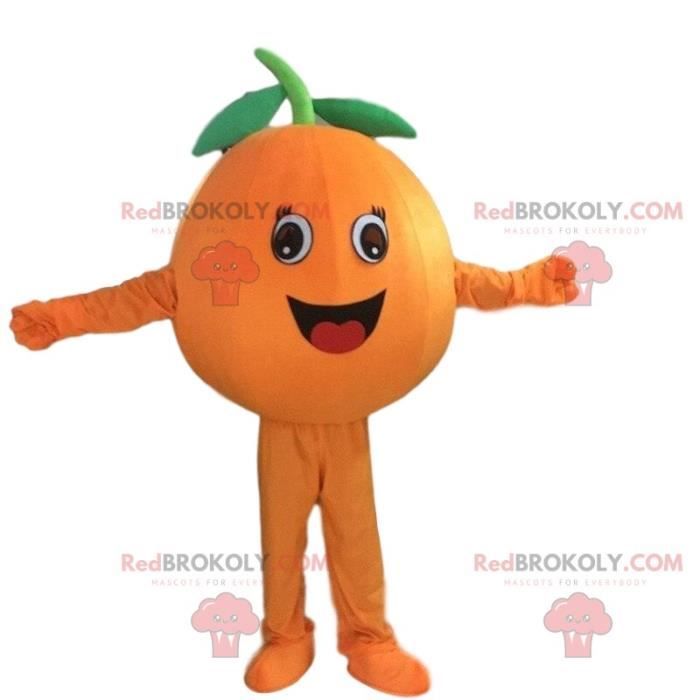 Mascotte d'orange géante, costume de fruit orange Costume Redbrokoly