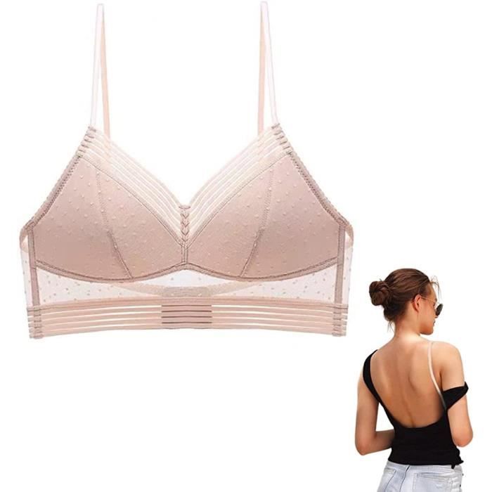 femme,Soutien Dos Nu Décolleté Profond Triangle Dos Nu Invisible