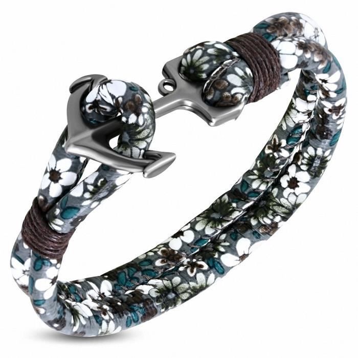 Bracelet Femme Raphia Fleuri – Alliage, Motif Floral Bohème, Taille Ajustable, Fait Main - 7