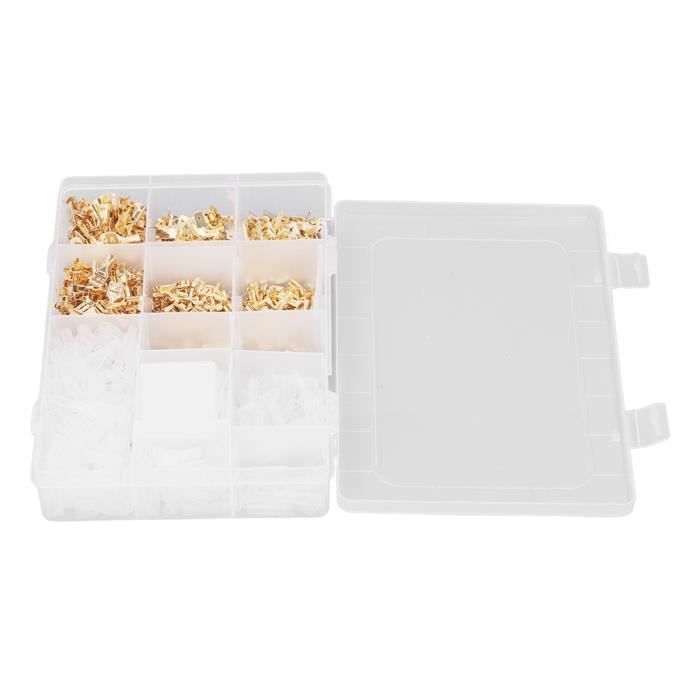 Lot de 100 manchons à sertir double baril en cuivre 2,0 mm x 15 mm