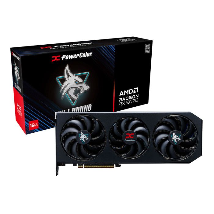 Carte graphique – PowerColor – Hellhound – AMD Radeon RX 9070 – 16 Go – PCI Express 4.0 x16