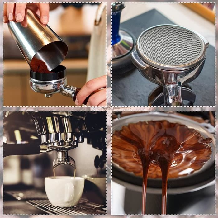 Normcore Gobelet Doseur Porte-Filtre 53,3 Mm Acier Inoxydable 304 Noir Mat Anti-Adhésif - Compatible Breville Barista Express & Machines 54 Mm