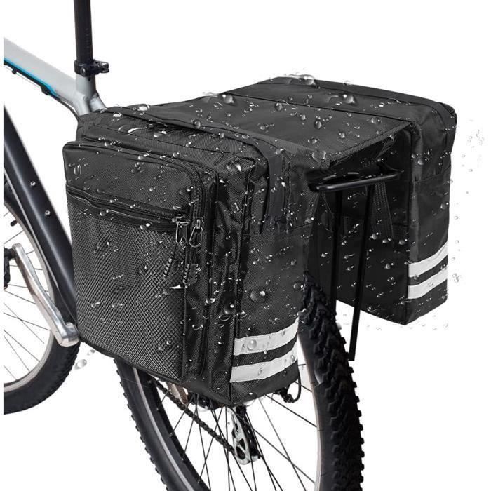 Sacoche Porte-Bagages Vélo Arrière 15L - Imperméable - Bandes Réfléchissantes - TTBDDM