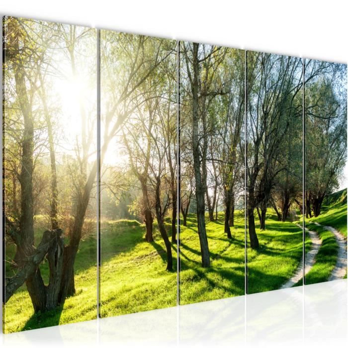 Runa Art Tableau Décoration Murale Paysage De Cascade 120x40 Cm - 3