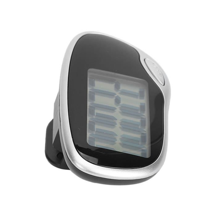 Podomètre Numérique Avec Grand écran 55 Mm - Compteur De Pas, Distance, Calories Et Horloge - Clip Poche/ceinture, Pile Incluse - 3