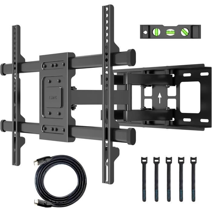 Support Mural Inclinable Pour TV 37 à 82 Pouces, Noir, Modèle 118MB