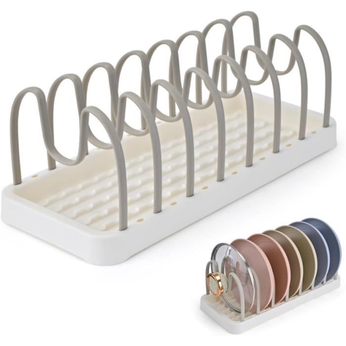Range Couvercle Pour Tiroir Cuisine Support De Couvercles De Casserole - 2 Pièces Avec 3 Fentes - Métal - Gain De Place Cuisine Support Cuisine Gain De Place